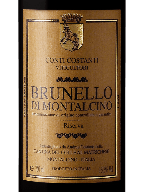 Conti Costanti, Brunello di Montalcino, Riserva