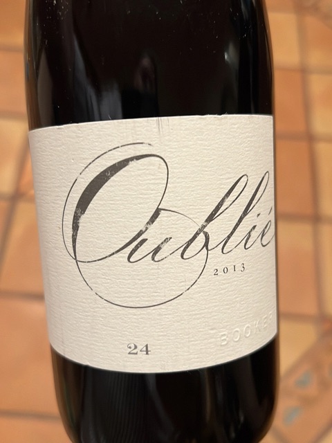 Booker, Oublie 24, Paso Robles