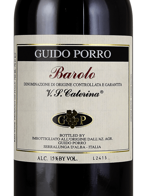 Guido Porro, Barolo, Lazzarito Vigna S. Caterina