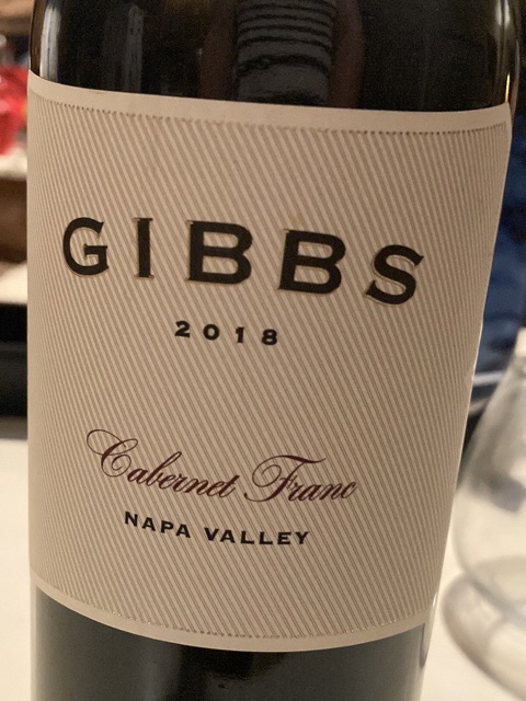 Gibbs, Cabernet Franc, Napa Valley