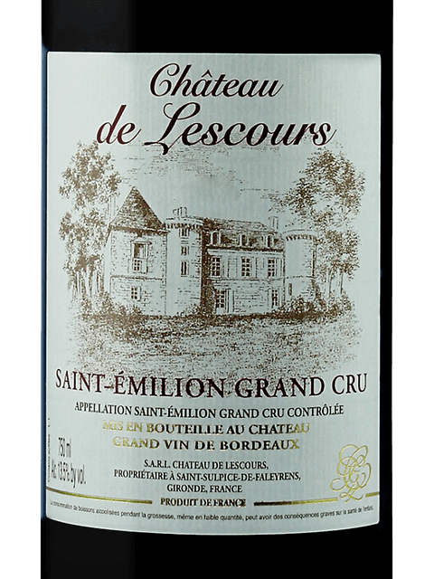 Chateau Chevalier Lescours, Saint-Emilion Grand Cru