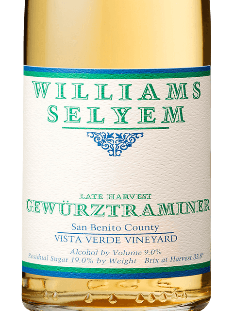 Williams Selyem, Vista Verde Late Harvest Gewurztraminer, San Benito County