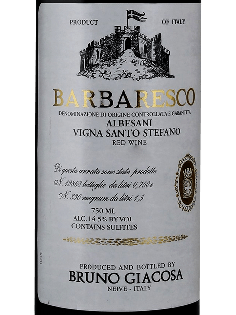 Bruno Giacosa, Barbaresco, Santo Stefano di Neive Riserva