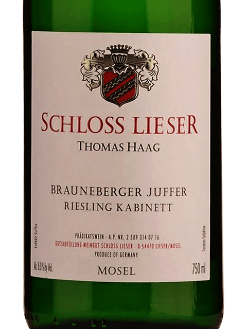 Schloss Lieser, Brauneberger Juffer Riesling Kabinett Nr5, Mosel
