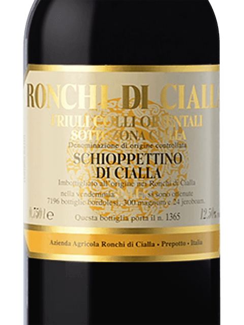 Ronchi di Cialla, Cialla Schioppettino di Cialla, Friuli Colli Orientali