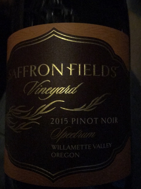 Saffron Fields, Spectrum Pinot Noir, Willamette Valley