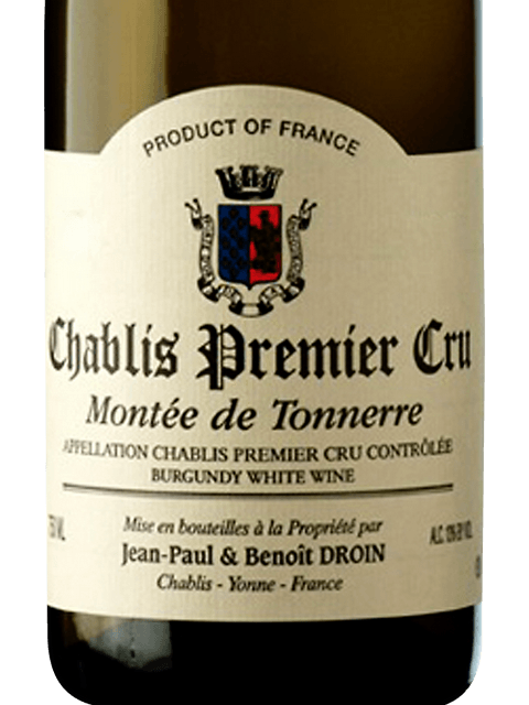 Jean-Paul & Benoit Droin, Chablis Premier Cru, Montee de Tonnerre
