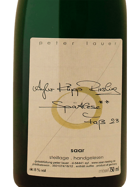 Peter Lauer, Ayler Kupp Stirn Fass 15, Mosel