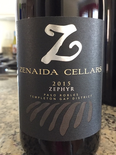 Zenaida Cellars, Zephyr, Paso Robles