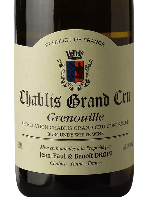 Jean-Paul & Benoit Droin, Chablis Grand Cru, Grenouilles