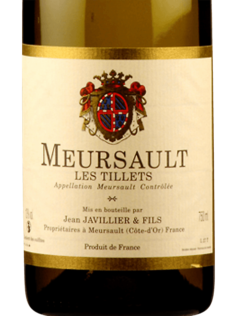 Jean Javillier & Fils, Meursault Premier Cru, Les Poruzots