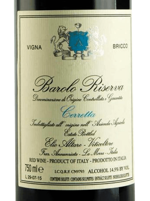 Elio Altare, Barolo, Cerretta Vigna Bricco Riserva