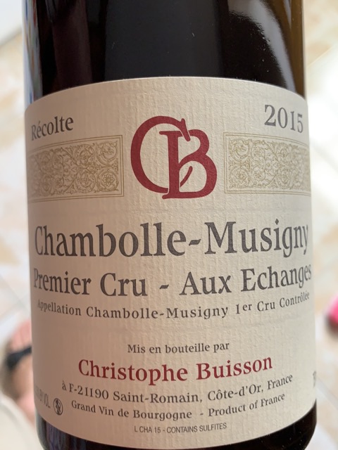 Christophe Buisson, Chambolle-Musigny Premier Cru, Aux Echanges