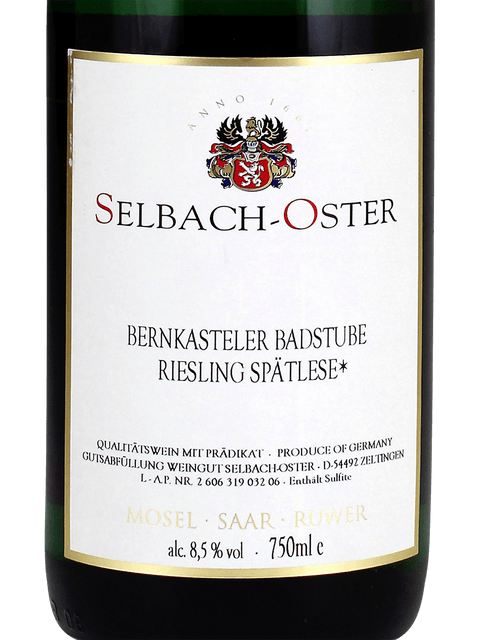 Selbach-Oster, Graacher Domprobst Riesling Spatlese, Mosel