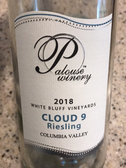 Palouse Winery, Cloud 9 Riesling, Columbia Valley