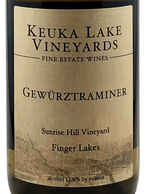 Keuka Lake, Sunrise Hill Vineyard Gewurztraminer, Finger Lakes