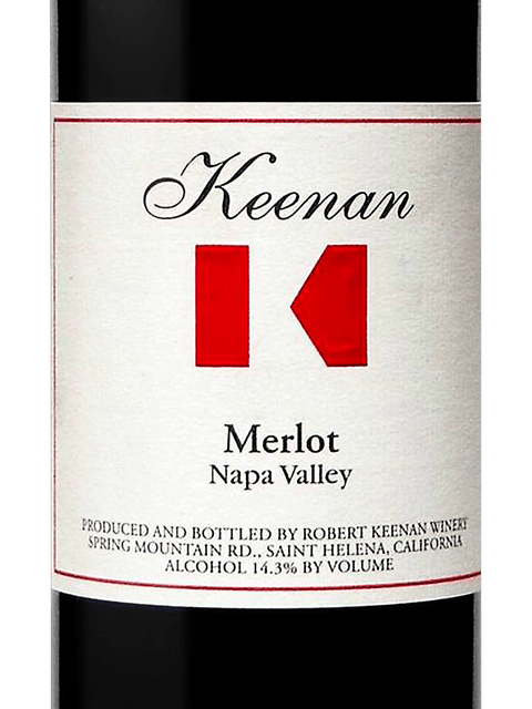 Robert Keenan, Merlot, Napa Valley