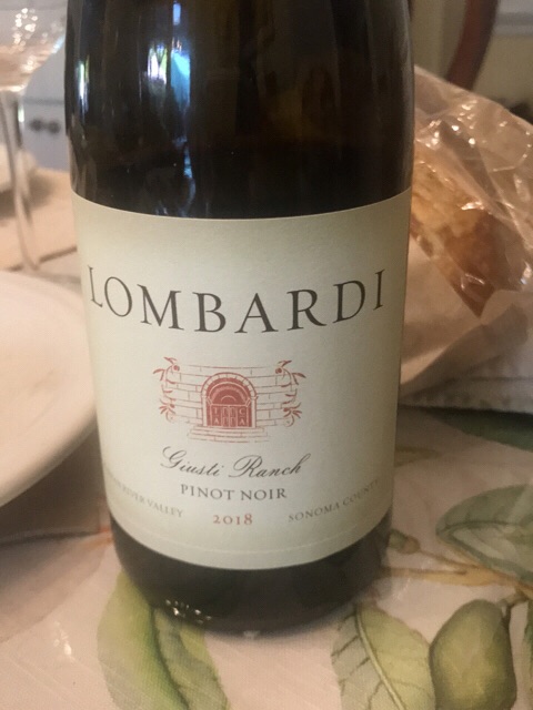 Lombardi, Pinot Noir, Sonoma Coast