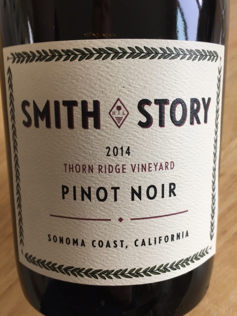 Smith Story, Thorn Ridge Vineyard Pinot Noir, Sonoma Coast