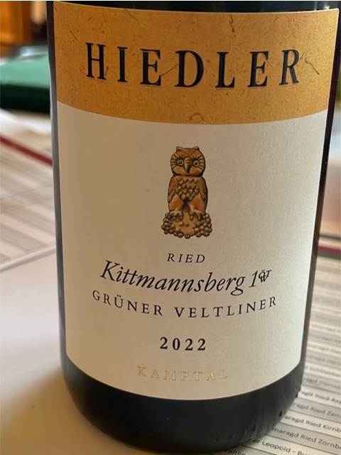 Hiedler, Kittmannsberg November Gruner Veltliner, Kamptal
