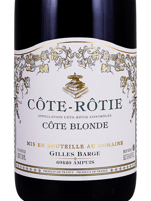 Gilles Barge, Cote Rotie, Cote Blonde