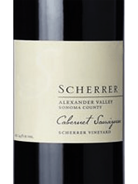 Scherrer, Scherrer Vineyard Cabernet Sauvignon, Alexander Valley