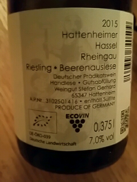 Stefan Gerhard, Hattenheimer Wisselbrunnen Riesling Erstes Gewachs