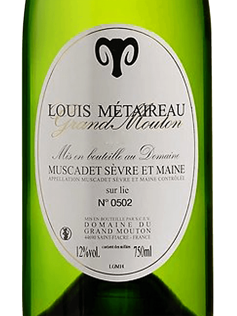 Louis Metaireau, Muscadet Sevre et Maine, Grand Mouton Sur Lie