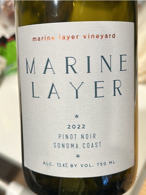 Marine Layer, Marine Layer Vineyard Pinot Noir, Sonoma Coast
