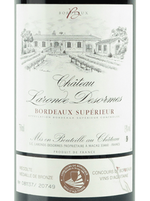 Chateau Laronde Desormes, Bordeaux Superieur