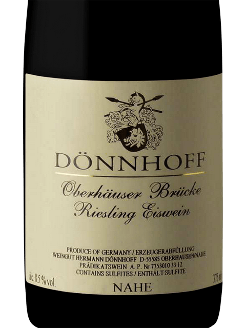 Donnhoff, Oberhauser Brucke Riesling BA Goldkapsel Versteigerung, Nahe