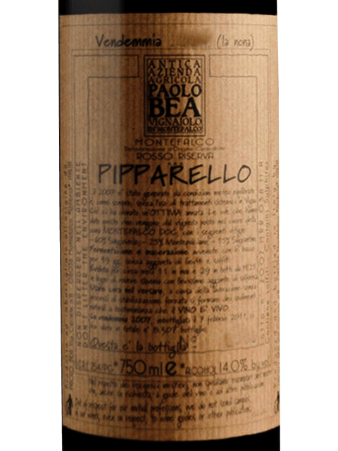 Paolo Bea, Rosso Riserva Pipparello, Montefalco