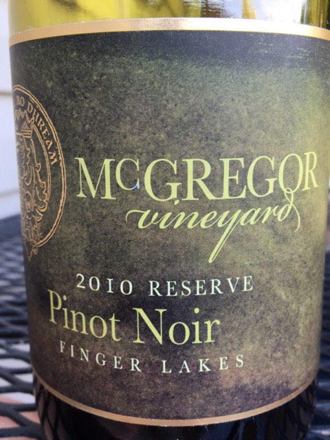 McGregor Vineyard, Pinot Noir, Finger Lakes