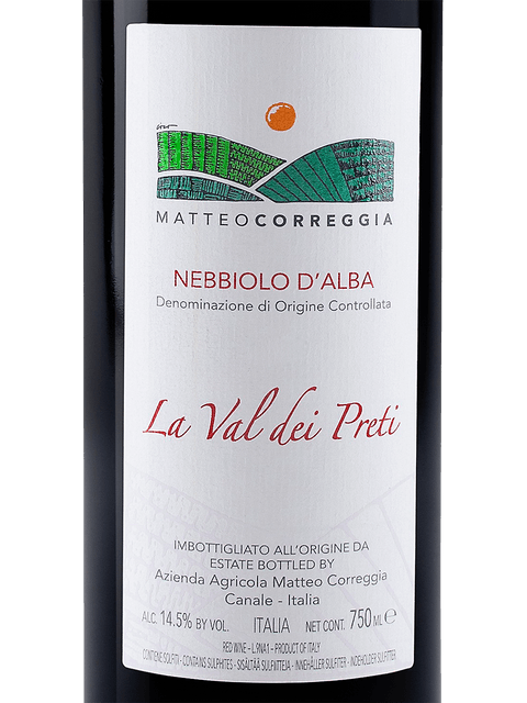 Matteo Correggia, Nebbiolo d'Alba, Val Preti