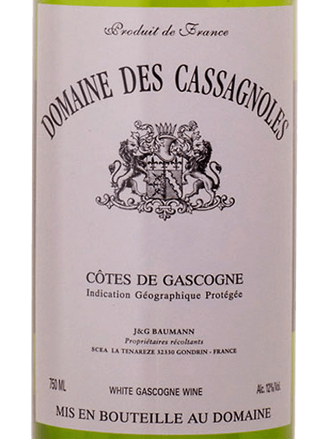 Domaine des Cassagnoles, Gros Manseng Medium, Cotes de Gascogne