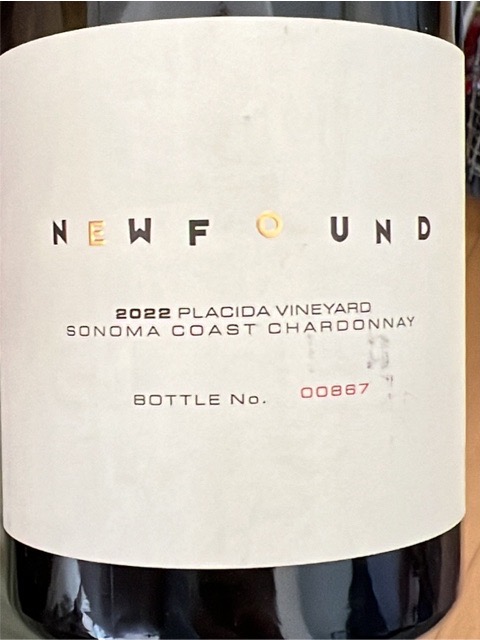 Newfound, Placida Vineyard Chardonnay, Sonoma Coast
