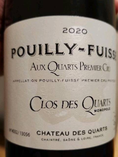 Chateau des Quarts, Pouilly-Fuisse, Clos des Quarts
