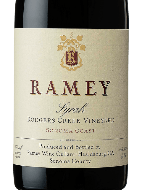 Ramey, Rodgers Creek Vineyard Syrah, Sonoma Coast
