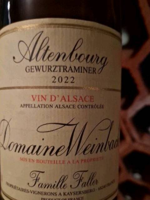 Domaine Weinbach, Gewurztraminer Altenbourg Vendanges Tardives
