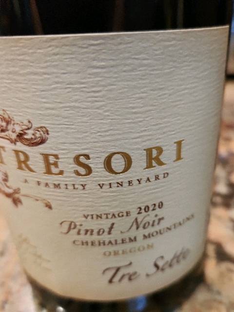 Tresori, Tre Sette Pinot Noir, Chehalem Mountains