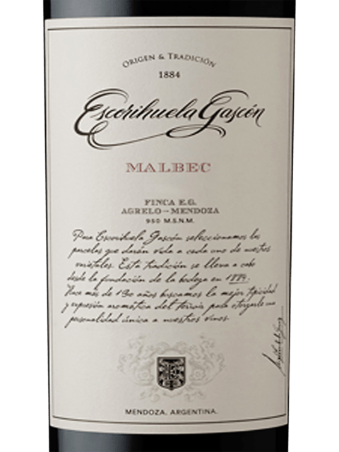 Escorihuela Gascon, Malbec, Mendoza
