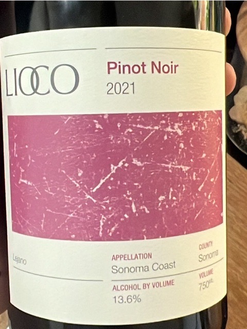 Lioco, Lejano Pinot Noir, Sonoma Coast