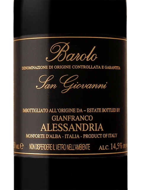 Gianfranco Alessandria, Barolo, San Giovanni