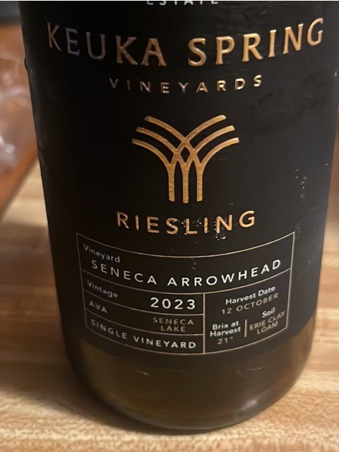 Keuka Spring, Humphreys Vineyard Riesling, Finger Lakes