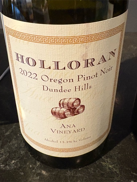 Holloran, Pinot Noir Ana, Dundee Hills