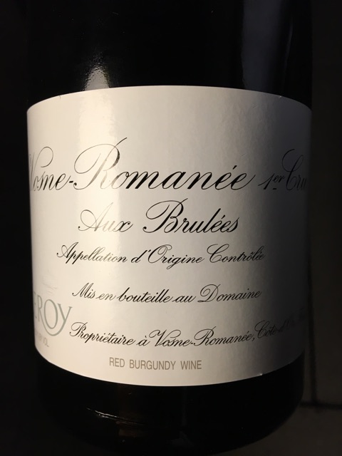 Domaine Leroy, Vosne-Romanee Premier Cru, Aux Reas