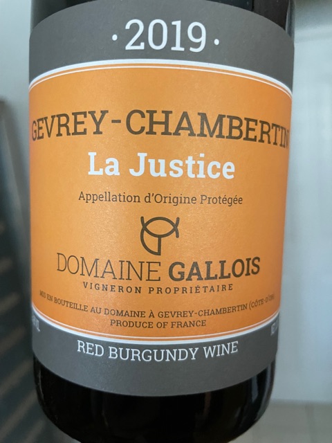 Domaine Dominique Gallois, Gevrey-Chambertin, La Justice