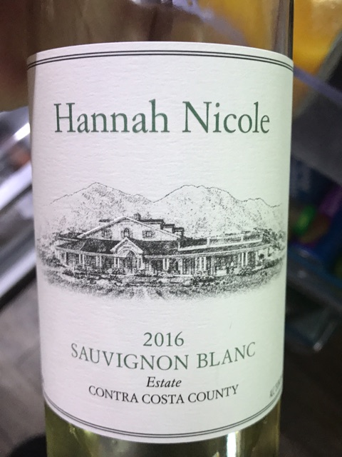 Hannah Nicole, Sauvignon Blanc, Contra Costa County