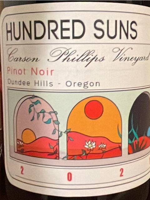 Hundred Suns, Shea Vineyard Pinot Noir, Yamhill-Carlton