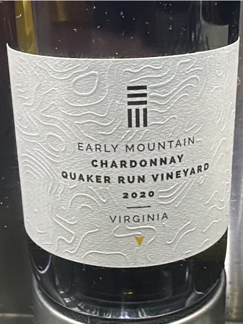 Early Mountain, Quaker Run Vineyard Chardonnay, Virginia